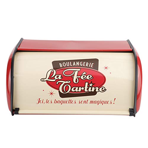 DriKou Bread Box, Large Capacity Metal Anti-Skid Retro Airtight Practical rollable with front flap Bread Container Corner Bread Box for Homemade Bread Storage Kitchen DriKou Bread Box, Large Capacity Metal Anti-Skid Retro Airtight Practical rollable with front flap Bread Container Corner Bread Box for Homemade Bread Storage Kitchen von DriKou