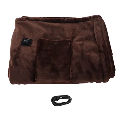 DriKou Electric Heated Blanket, Small 5V Quick Heating Thickening Flannel Electric Throw Blanket for Office Chair Lap Heating Blanket Throw Machine Washable Christmas (140 * 80cm) von DriKou
