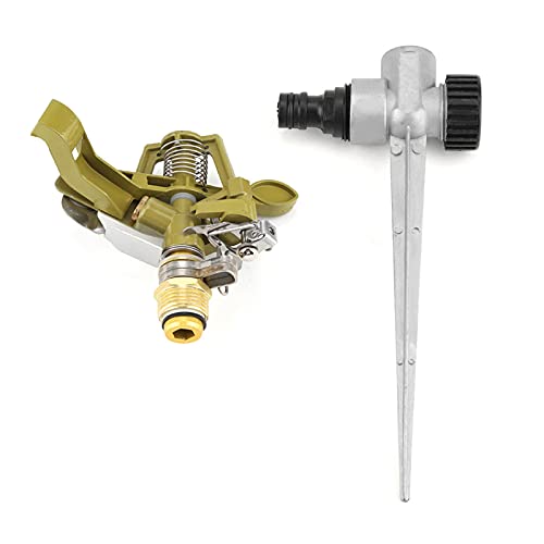 DriKou Impact Sprinklers for Yard,Zinc Alloy Adjustable 360 Degree Watering Impact Pulsating Zinc AlloyGarden Sprinklers for Large Area Irrigation DriKou Impact Sprinklers for Yard,Zinc Alloy Adjustable 360 Degree Watering Impact Pulsating Zinc AlloyGarden Sprinklers for Large Area Irrigation von DriKou