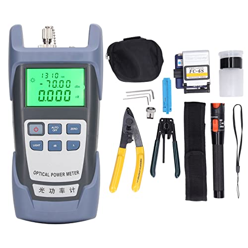 Drikou 15pcs optischer Faserleistung Messgerät, Kabel -Tester ‑70 ~+10 dBm Tool Set Kit für die Kommunikation von DriKou