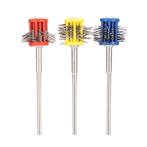 Drikou 3PCS Metall Texturing Pinsel, Polierschmuck Reinigungsdraht -Pinsel -Werkzeug mit Griff für Schmuckhersteller oder DIY -Hobbyist von DriKou