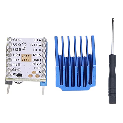 Drikou Stepper Motor Driver, TMC2208 V1.2 Stepper Motor Triver Modul Controller Kunststoff 1.4A 3D -Drucker -Treiberscheibe für die Industrie von DriKou