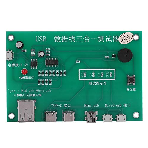Drikou USB -Kabel -Triad -Tester, 3 in 1 Datendraht -Testvorrichtung Genauer Typ C USB MICRO USB USB -USB -Kabel -Triad -Triad -Test für die Industrie von DriKou