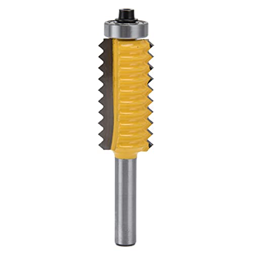 Finger Joint Router Bit Glue Milling Cutter, 45 Steel V Tenoning Machine 8mm Shank Precision Cutting Tool for Woodworking Projects (8*41mm) von DriKou
