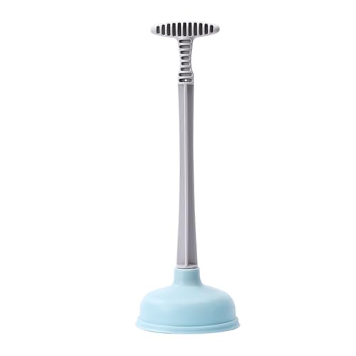 Toilet Plunger, Rubber Plastic Strong Suction Efficient Toilet Drain Plunger for Bathroom Quick Pipe Clearing Multifunctional Design Durable and Reliable Simple and Efficient Home (Blue) von DriKou