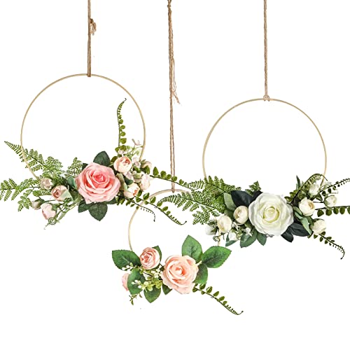 Fensterdeko Hängend Türkranz GanzjährigTür Kranz Dekorative Eukalyptus Blumen Wand Kranz Set von 3 Künstliche Dekoration Girlande für Geburtstag Hochzeit Party Home Decor von DriSubt