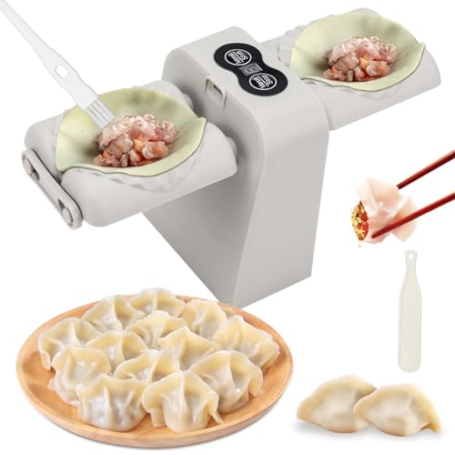 Elektrische Ravioli Maker, Doppelkopf Dumpling Maker Knödel Schimmel, Automatische Knödelmaschine, Teigtaschenformen Ravioli Maker, Schnell & Bequem zur Herstellung von DriSubt