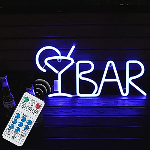 Neonlicht-Schilder mit Fernbedienung, LED-Schild, Neon-Beleuchtung, Dekoration für Zuhause, Pub, Party, Taverne, Bar-Theke (blau) von DriSubt