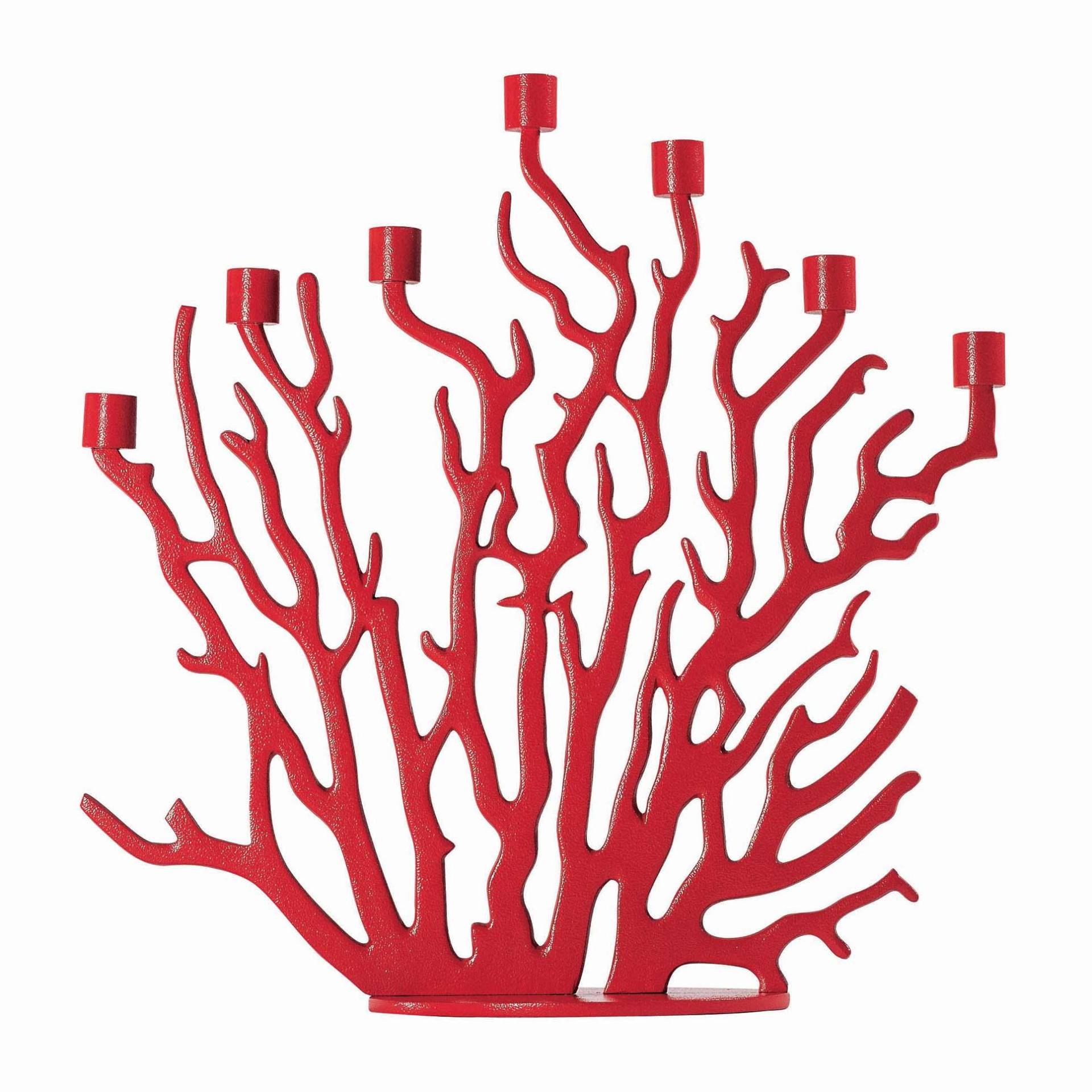 Driade - Tenochtitlan Kerzenhalter - rot/lackiert/LxBxH 48x21x46cm von Driade