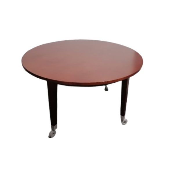 Neoz Runder Massivholz-Mahagonitisch von Philippe Starck, Driade von Driade