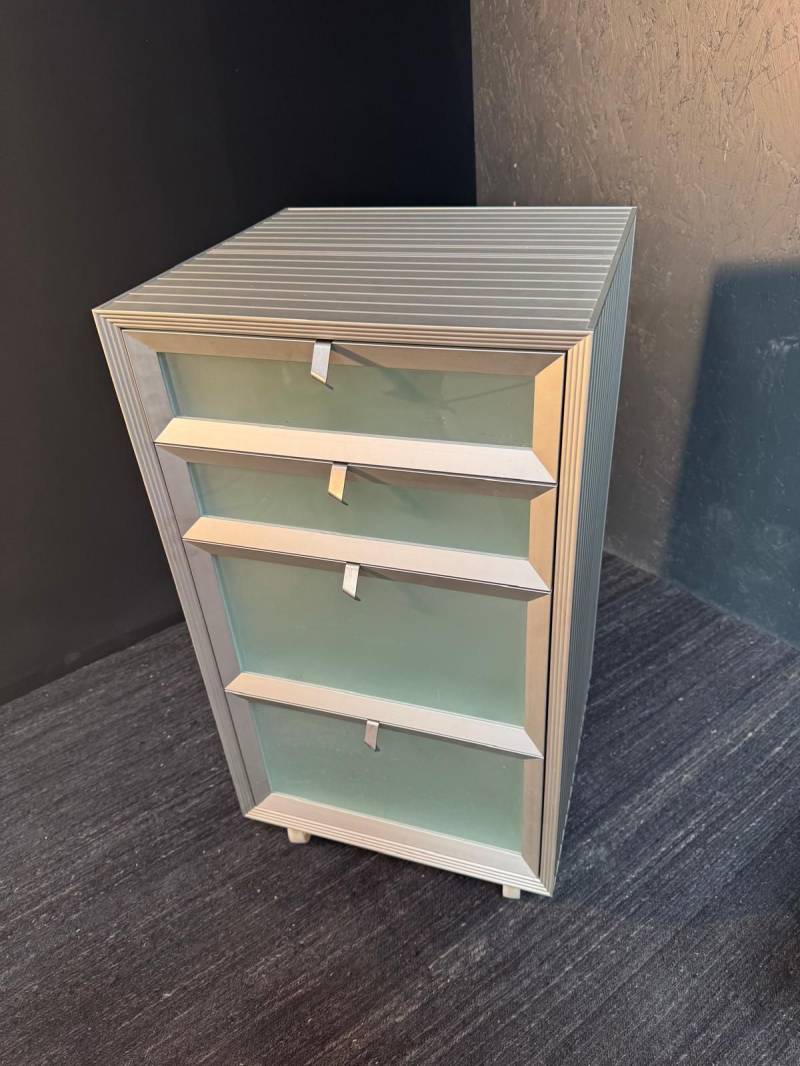 Pandora Glas- und Aluminium-Kommode mit Schubladen, Driade von Driade