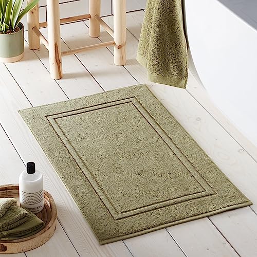 Drift Home - Abode Eco Badematte, 80% BCI-Baumwolle, 20% recyceltes Polyester, 50 x 80 cm, Khaki von Drift Home