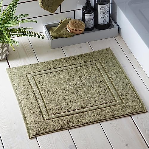 Drift Home - Abode Eco Duschmatte, 80% BCI-Baumwolle, 20% recyceltes Polyester, 50 x 50 cm, Khaki von Drift Home