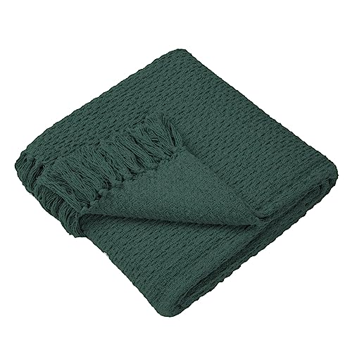 Drift Home - Hayden – Überwurf aus 100% recycelter Baumwolle – 130 x 180 cm, Grün von Drift Home