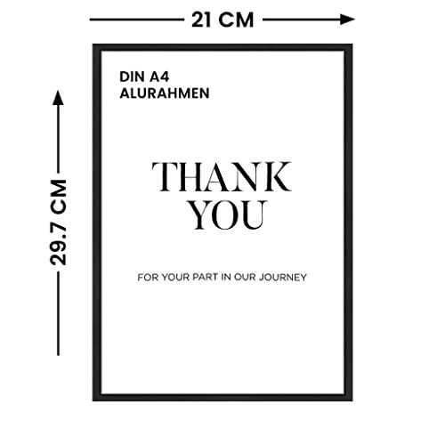 DriftElement Alu Bilderrahmen Metallrahmen | DIN A4, DIN A3, 50X70 cm aus Aluminium Bilderrahmen | Farbe: schwarz matt | 21 x 29,7 cm | 29,7 x 42 cm (DIN A4) von DriftElement