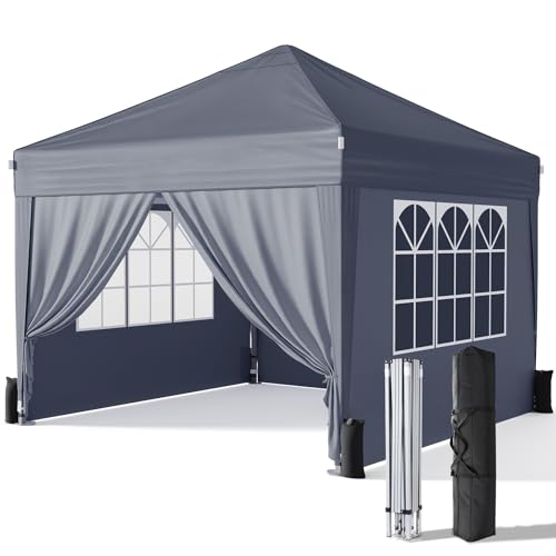 Driftalia Pavillon mit Seiten 3 m x 3 m, wasserdichter Pop-Up-Pavillon mit 4 Sandsäcken und Tragetasche für Partys, Camping, kommerzielle Veranstaltungen - Dunkelgrau Driftalia Pavillon mit Seiten 3 m x 3 m, wasserdichter Pop-Up-Pavillon mit 4 Sandsäcken und Tragetasche für Partys, Camping, kommerzielle Veranstaltungen - Dunkelgrau von Driftalia