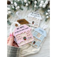 Personalisierte Lebkuchenhaus-Ornamente, Weihnachtsandenken-Ornamente, Personalisierte Lehrergeschenke, Niedliche Ornamente Für Kinder von DriftandLilac