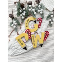 Personalisierte Lehrerin Ornamente, Lehrer Geschenk, Weihnachtsgeschenk Für Lehrer, Süße Bleistift Verzierung, Benutzerdefinierte Namen Ornament von DriftandLilac