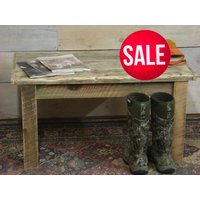 Handgefertigte Rustikale Treibholzbank | 38 "x 20" Mit Einzigartigem Küstencharme Und Robuster Konstruktion Für Cottage Country Style Dekor von DriftwoodTreasures