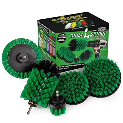 Drill Brush Power Scrubber by Useful Products - Bohrbürste Ofenreiniger Bürstenset - Küchenreinigungsbürste Bohrbürste Set - Küchenzubehör - Bohrbürste Aufsatz Arbeitsplatte Schrubber Bürste Set von Drillbrush