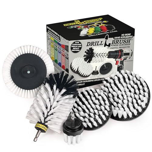 Drill Brush Power Scrubber by Useful Products - Drillbrush Automotive Kantenbürsten-Kit mit verlängertem langem Original-Aufsatz - langes Original-Bohrbürsten-Set weiß - Drill Brush Power Scrubber by Useful Products - Drillbrush Automotive Kantenbürsten-Kit mit verlängertem langem Original-Aufsatz - langes Original-Bohrbürsten-Set weiß - von Drillbrush
