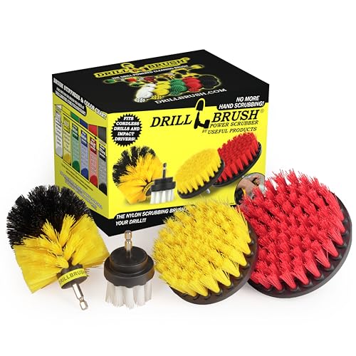 Drillbrush Pinsel Bürste Bohraufsatz Kit Drill - Bohren Powered Reinigungsbürste Zubehör - Zeitersparnis Cleaning Kit - Groß für Reinigung Pool, für den Boden, Ziegel, Keramik und Grout von Drillbrush