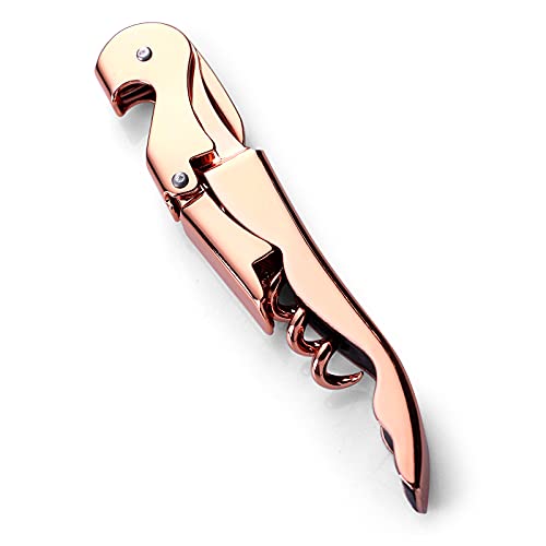 Drincarier Kellnermesser Professional Wine Openers, Upgraded Heavy Duty Edelstahl Wine Key,Classic All-in-one Corkschreck, Flaschenöffner und Foil Cutter (1Pack Rose Gold) von Drincarier