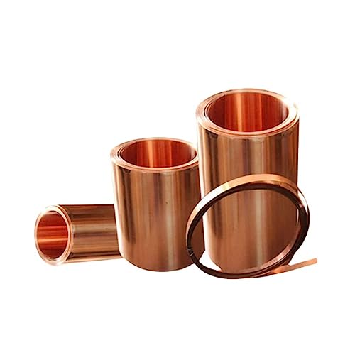 99,9% reines Kupferst reifen Kupfer folie Rolle 0,01-1mm x 5Meter/16,4 Fuß Kupfer blech für Handwerk, Stromkabel, Meter, Reparaturen, Elektro (0.05 * 10mm) von Drincoshow