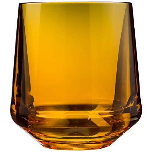Drinique VIN-SW-AMB-4 Weingläser, stiellos, unzerbrechlich, Tritan, 300 ml, bernsteinfarben von Drinique