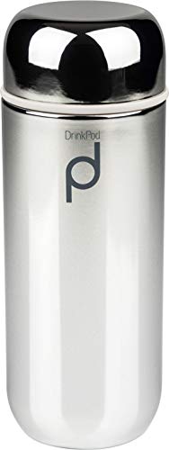 DrinkPod Doppelwandige Metallische Isolierflasche aus Edelstahl – 200ML, 6 Stunden Heiß/Kühl Auslaufsicher BPA-Frei, Hochglanzpolitur, Reisetasse, Trinkflasche, unterwegs Trinken von DRINKPOD