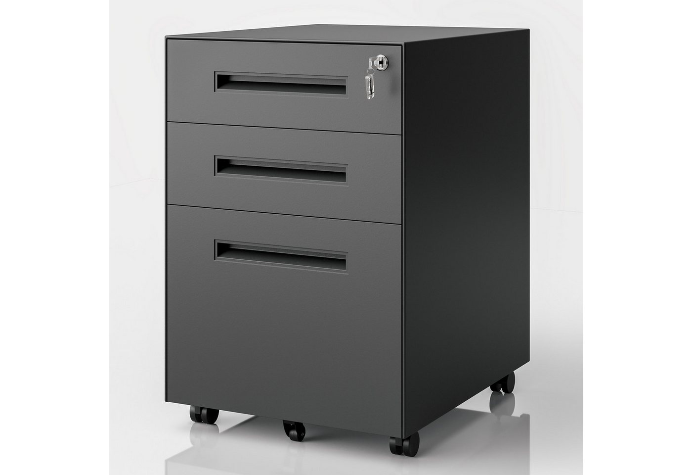 Dripex Aktenschrank Metall Rollcontainer Stahl Büroschrank mit 3 Schubladen Dripex Aktenschrank Metall Rollcontainer Stahl Büroschrank mit 3 Schubladen von Dripex