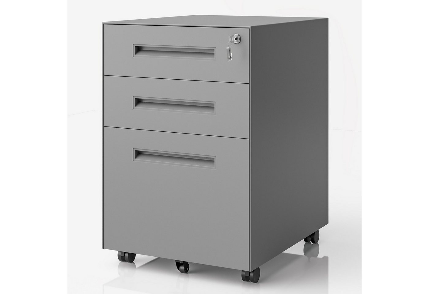 Dripex Aktenschrank Metall Rollcontainer Stahl Büroschrank mit 3 Schubladen Dripex Aktenschrank Metall Rollcontainer Stahl Büroschrank mit 3 Schubladen von Dripex