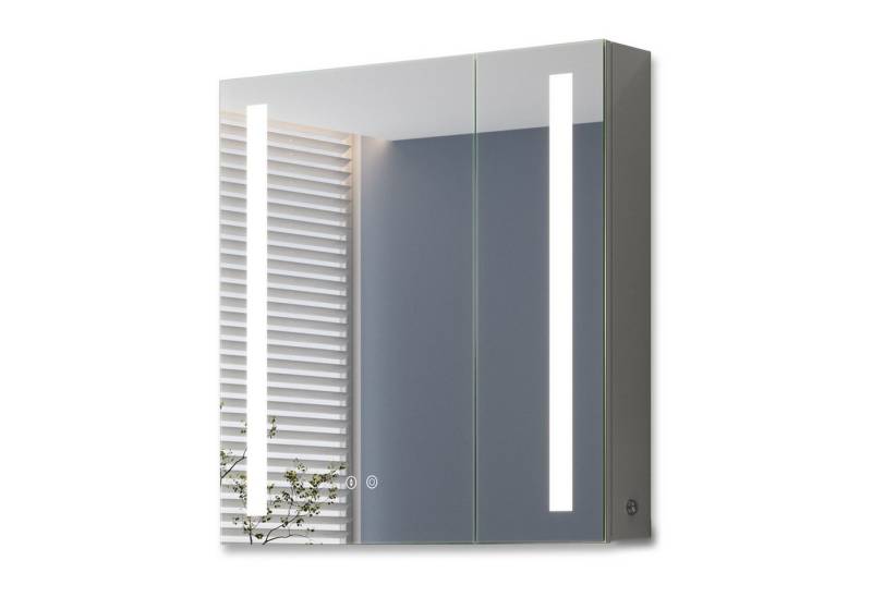 Dripex Badezimmerspiegelschrank LED Spiegelschrank mit Steckdose und Glasablage ANTI-BESCHLAG, DIMMBAR, MIT USB ANSCHLUSS, 3 LICHTFARBE von Dripex
