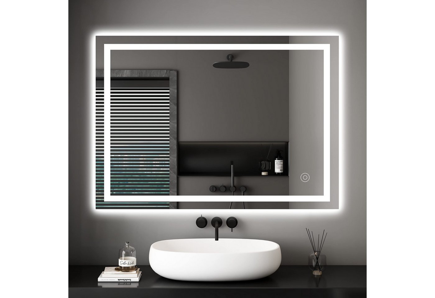 Dripex Badspiegel LED Badezimmerspiegel Rechteckig Wandspiegel, Beschlagfrei, LED Spiegel mit Touch-Schalter, Energiesparend Dripex Badspiegel LED Badezimmerspiegel Rechteckig Wandspiegel, Beschlagfrei, LED Spiegel mit Touch-Schalter, Energiesparend von Dripex