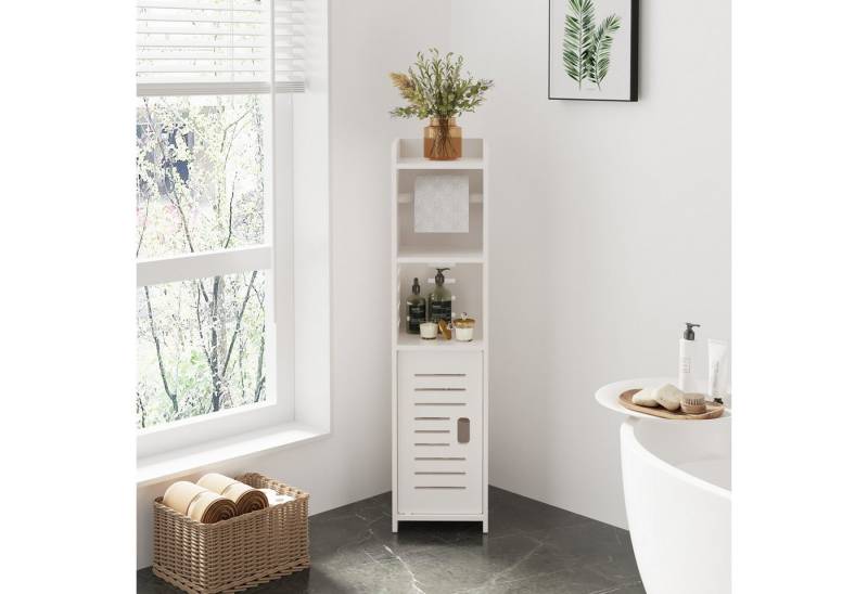 Dripex Beistellschrank Badschrank schmal, Toilettenschrank mit Papierrollenhalter, 80x18x20cm von Dripex