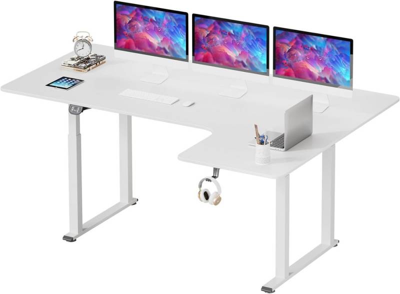 Dripex Eckschreibtisch Elektrisch Höhenverstellbar 180x110 L-form Schreibtisch Standing Desk von Dripex