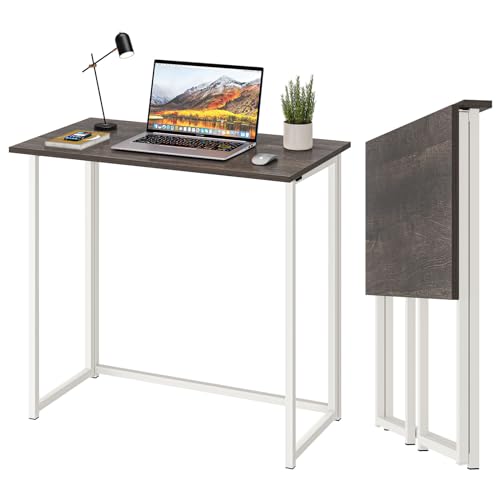 Dripex Faltbar Tisch Schreibtisch Computertisch für Homeoffice Arbeitszimmer Klappbar PC Tisch (Dunkel Oak, Keine Montage) von Dripex