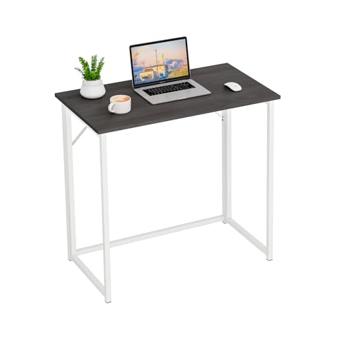 Dripex Faltbar Tisch Schreibtisch Computertisch für Homeoffice Arbeitszimmer Klappbar PC Tisch (Dunkel Oak, Montage benötigt) von Dripex