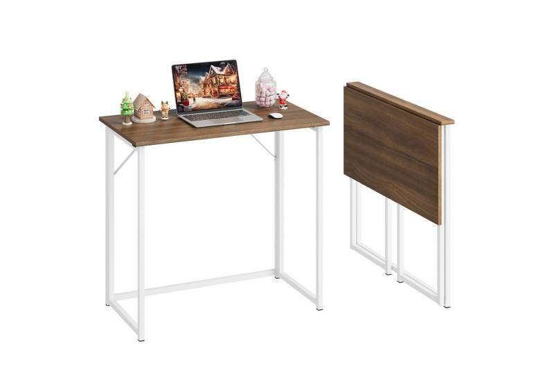 Dripex Klapptisch Schreibtisch Faltbar Computertisch Klappbar PC Tisch Laptoptisch, 45T x 80B x 74H cm, Faltbar, Klappbar von Dripex