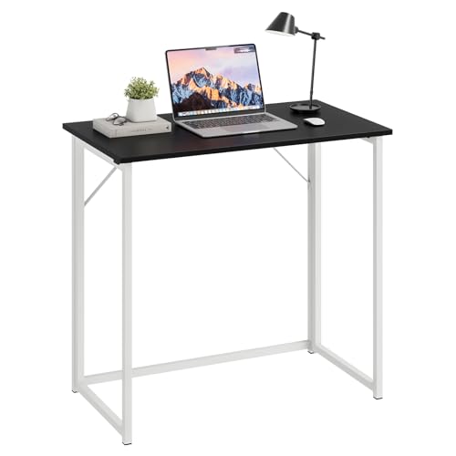 Dripex Schreibtisch Faltbar Tisch Computertisch Klappbar PC Tisch für Homeoffice Arbeitszimmer (Schwarz-Montage) von Dripex