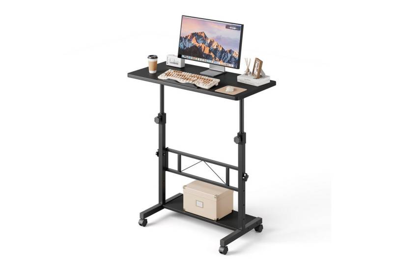 Dripex Schreibtisch höhenverstellbar 80x40cm, mit Rollen und neigbar Tischplatte von Dripex