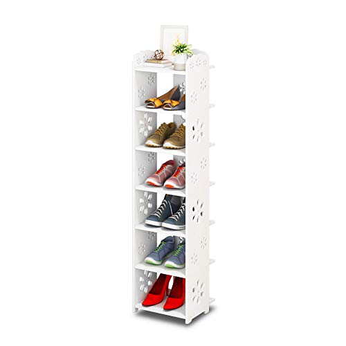 Dripex Schuhregal Standregal 7 Ablagen Schuhablage Schuhständer Schuhschrank multifunktional Standregal für Flur Schlafzimmer Küche von Dripex