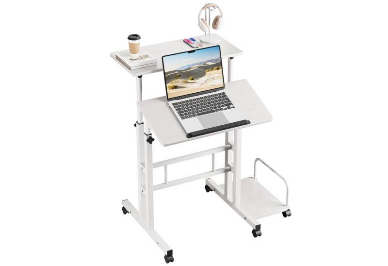 Dripex Stehpult Höhenverstellbar Laptoptisch mit Rollen und neigbar Tischplatte von Dripex