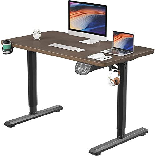 Dripex höhenverstellbarer Schreibtisch elektrisch, Stehschreibtisch höhenverstellbar, Standing Desk für homeoffice, ergonomischer Steh-Sitz Tisch,110x60cm von Dripex
