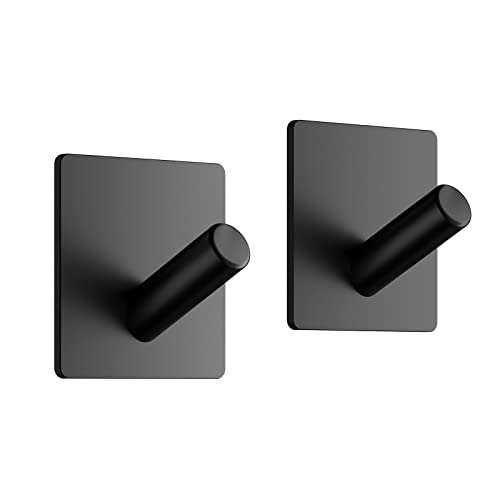 Dripex Haken Selbstklebend Klebehaken Edelstahl Ohne Bohren Handtuchhaken für Küche und Bad Schwarz 2 Stück Dripex Haken Selbstklebend Klebehaken Edelstahl Ohne Bohren Handtuchhaken für Küche und Bad Schwarz 2 Stück von Dripex