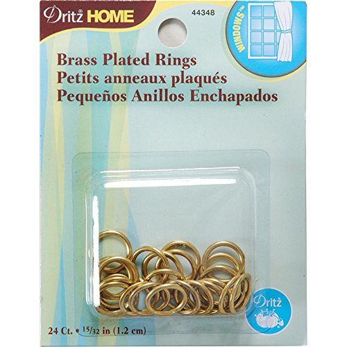 Dritz 100243 1/2" Brass Plated Rings Kunststoffringe, Messing, 1/2-Inch, 24 stück von Dritz