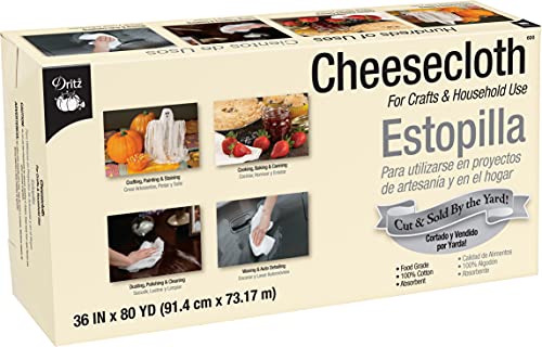 Dritz 600 Food Grade Cotton Cheesecloth for Craft & Household Use Seihtuch, Lebensmittelqualität #10, 36" x 80 YD von Dritz