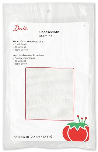 Dritz 606 Cheesecloth Seihtuch, Baumwolle, Weiß, 36-Inch x 6-Yards von Dritz