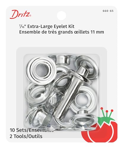 Dritz 7/16" Extra-Large Eyelets & Tools Ösen-Set, Zink, 7/16-Inch, 10 von Dritz