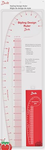 Dritz Styling Design Ruler Lineale und Zubehör, Kunststoff, Mehrfarbig, 1Pack von Dritz
